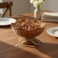 Rattan Fruit Basket Airy Weave Woven Fruit Basket Breathable