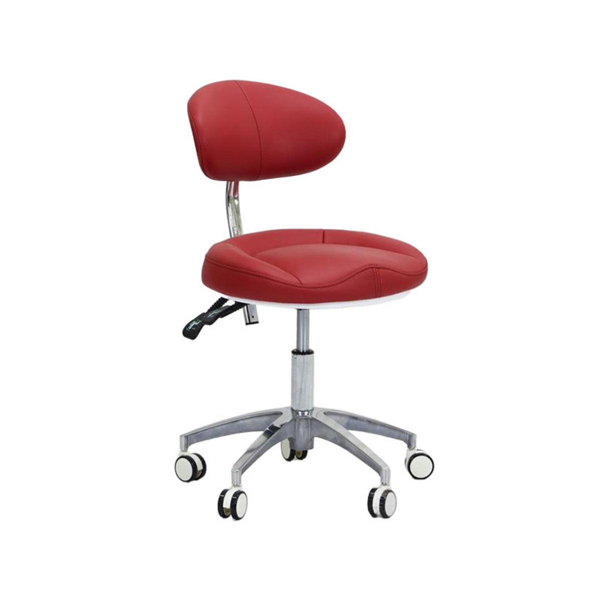 Technician Stool Padded Seat Adjustable Height Stool Side Foot Lever