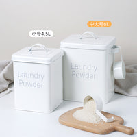 Metal Storage Bucket with Flip Lid for Kitchen Organization