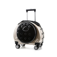 Caisse de Transport avec Roulettes Rigide Transporteur Transparent pour Voyage