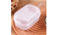 Manual Grater Box Transparent Ginger Grater Integrated Handle