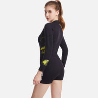 潜水服女加厚2.5MM连体深浅泳衣防寒保暖水母衣浮潜冲浪服游泳衣