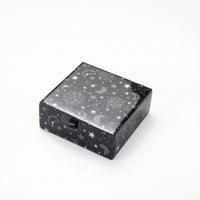 Glass Lid Jewelry Box Celestial Jewelry Box with Lid Elegant for Dresser, Bedroom
