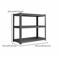 Multi-Layer Storage Shelf Rust-Resistant Freestanding Shelving Unit High Load Capacity Heavy Duty Steel Rack for Warehouse, Balcony, Living Room