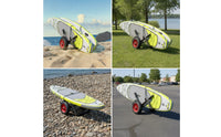 Kayak Cart Wheeled Kayak Trolley Padded Canoes Trolley for Surfers