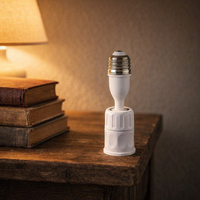 Living Room Lamp with UK Plug and On/Off Switch, Flexible Gooseneck E27 to E27 Adapter, Screw Lamp Holder with 60A Rated Current, DIY Lighting