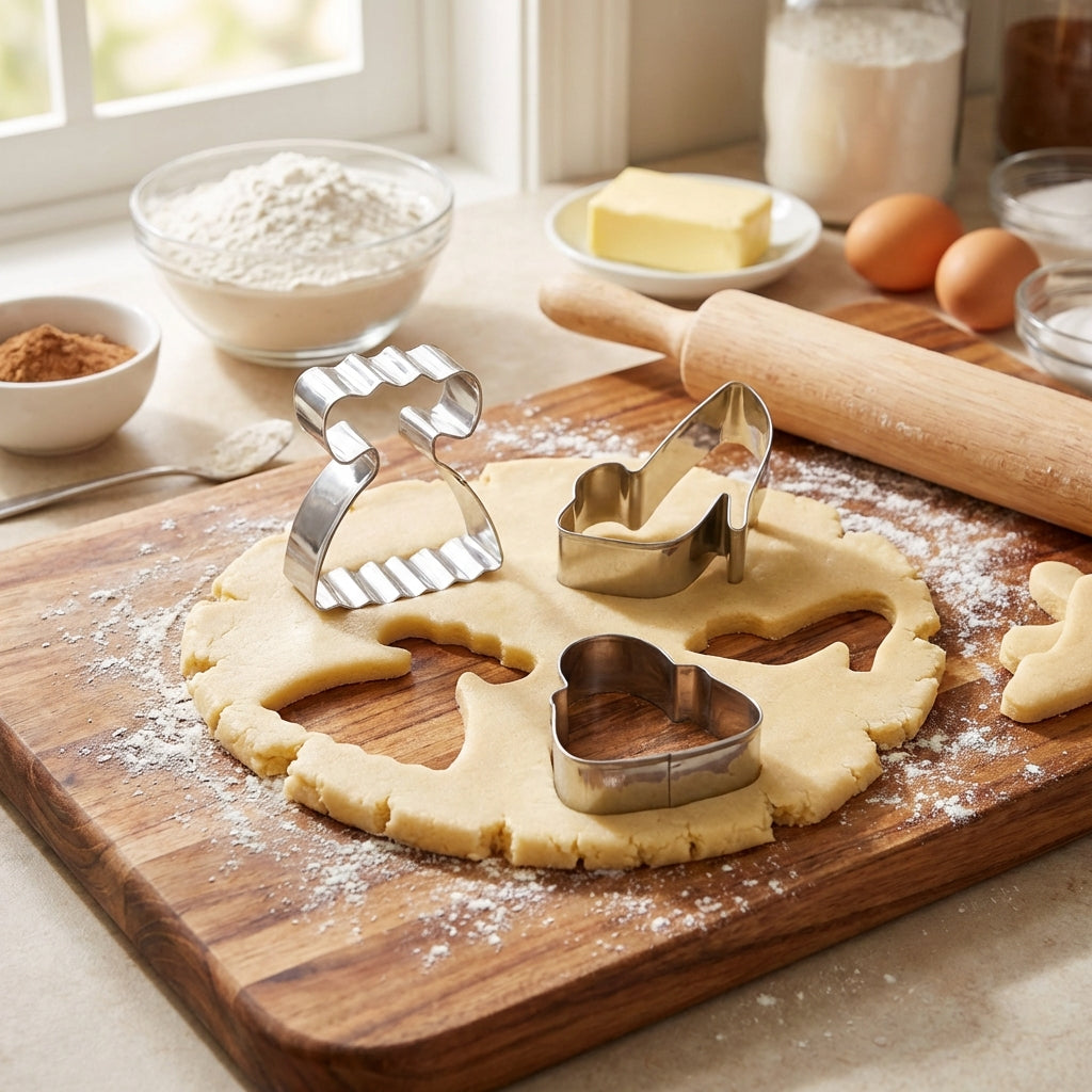 Stainless Steel Cookie Creative Shapes Shaped Pastry Easy to Stainless Steel Biscuit Stamper for Chefs, Home Cooks, Christmas, Bakery, Kitchen