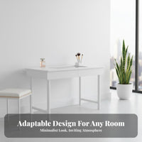 Vanity Set with Lighted Mirror space-saving Design Dressing Table Rounded borders