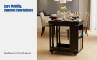 Rubber Wood Side Table, Foldable Top, Multifunctional Coffee Table, Living Room, Dining Table, Space-Saving