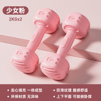 哑铃女士健身家用男士健身器材杠铃套装女壶铃少儿小哑铃2KG一桂