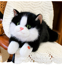 Realistic Plush Cat Toy with Music, Bib, Interactive Toy for Kids