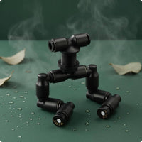 Two-Head Spray Nozzle Black Two-Head Mist Spray Nozzle Humidity Control