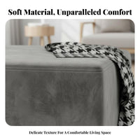 Nordic aesthetic Square Upholstered Pouf Multi-Functional Small Stool Space-Saving Footrest Thick padding for Shop Owners, Homeowners, onice Workers, Entryway, Bedroom, Retail shop, Walk-in Closet