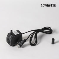 假山盆景喷泉鱼缸循环小型迷你抽水泵静音抽水循环泵带灯绚烂多彩