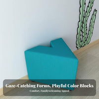V-Shaped Ottoman Soft Padded childs' Furniture Easy to Clean Bright Hues for Young Children, Parents, Kindergarten, Playroom