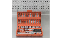 Socket Wrench Set 46-Piece Ratchet and Socket Set 72-Tooth Mechanics Tools Kit for Amateur Mechanics, Vehicle Owners, Motorcycle Maintenance, Garage