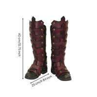 Viking Leg Protection Boot Covers Steampunk Medieval Boot Covers Historical Leg Protection Decorative for Larpers, Halloween