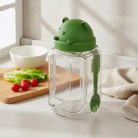 Bear Lid Salad Jar Easy to Carry Salad Jar for Office