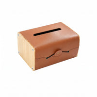 Rectangular Tissue Box Elastic Cord Closure Tabletop Tissue Box Rounded Edges