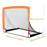 2 Pieces Soccer Goal with Ground Stakes Compact Portable Soccer Goal Stable Athletic Gear for Children, Children