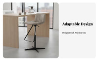 Adjustable High Stool with Backrest Modern Design for Pub, Kitchen, Homeowners