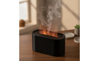 Humidifier with Flame Effect Compact Flame Humidifier Tabletop Mist Disperser Low-Profile for Bedroom, Office