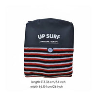 Surfboard Sock Prevents Surfing Sealant Mess Striped Surfboard Sleeve Internal Storage Pocket Stretch Board Sock for Travel