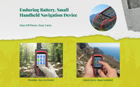 Handheld navigation system location positioner, Beidou orbital, waterproof and sturdy, multi-GNSS, suitable for hiking, surveying, coordinate measurement, long battery life