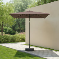 Rectangular Umbrella with Base Tilt-Adjustable Patio Umbrella with Base Sunsun-Blocking Freestanding Shade Canopy for Balcony, Garden