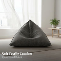 Triangular Lounger Chair Removable and Creclineable Cover Lazy Sofa Seat or Recline Ergonomic Assistance for Teenagers, Bedroom