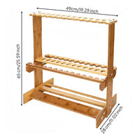 Bamboo Fishing Rod Rack unobstructedFrame Storage Furniture Sturdy Base for Shop