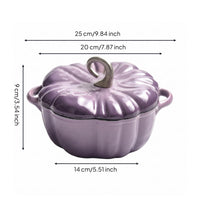 Enameled Cast Iron Dutch Oven Heat Retention Pumpkin Dutch Oven Multifunction