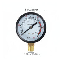Gauge Pressure Gauge Double Scale Measuring Tool High Accuracy