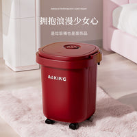 New Covered Deodorizing Trash Can for Home, Bathroom, Living Room, Movable Wastebasket