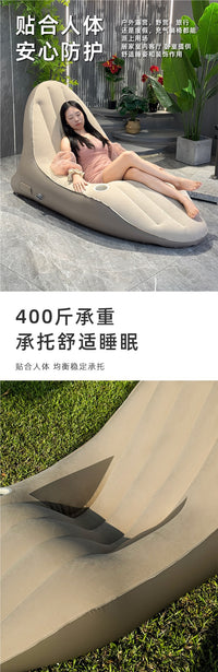 音乐节充气沙发户外懒人露营蜗牛叔叔单人空气躺椅新款自动充气床