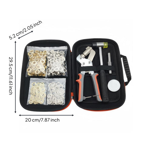 200 Sets 10mm Eyelet Kit Double Color Eyelet Punch Tool Set Includes Washers Grommet Pliers Kit for Tarp Repair, Bag Making