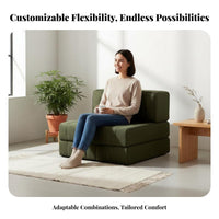 Configurable Block Sofa Nordic Design Living Room Furniture Wabi-Sabi Aesthetic Soft Upholstery for Apartment Dwellers