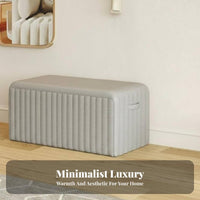 Pill-Shaped Ottoman Nordic Design Entryway Stool Multi-Functional for Homeowners