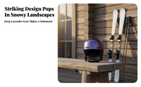 Lavender ski helmet, adjustable fit