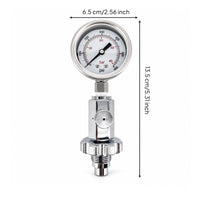 Pressure Gauge with Bleed Port DIN Port Tank Pressure Checker for Dive Technicians