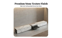 Intelligent Television Console Large Capacity Storage Sintered Stone Top TV Stand Waterproof Surface Retractable Display Cabinet