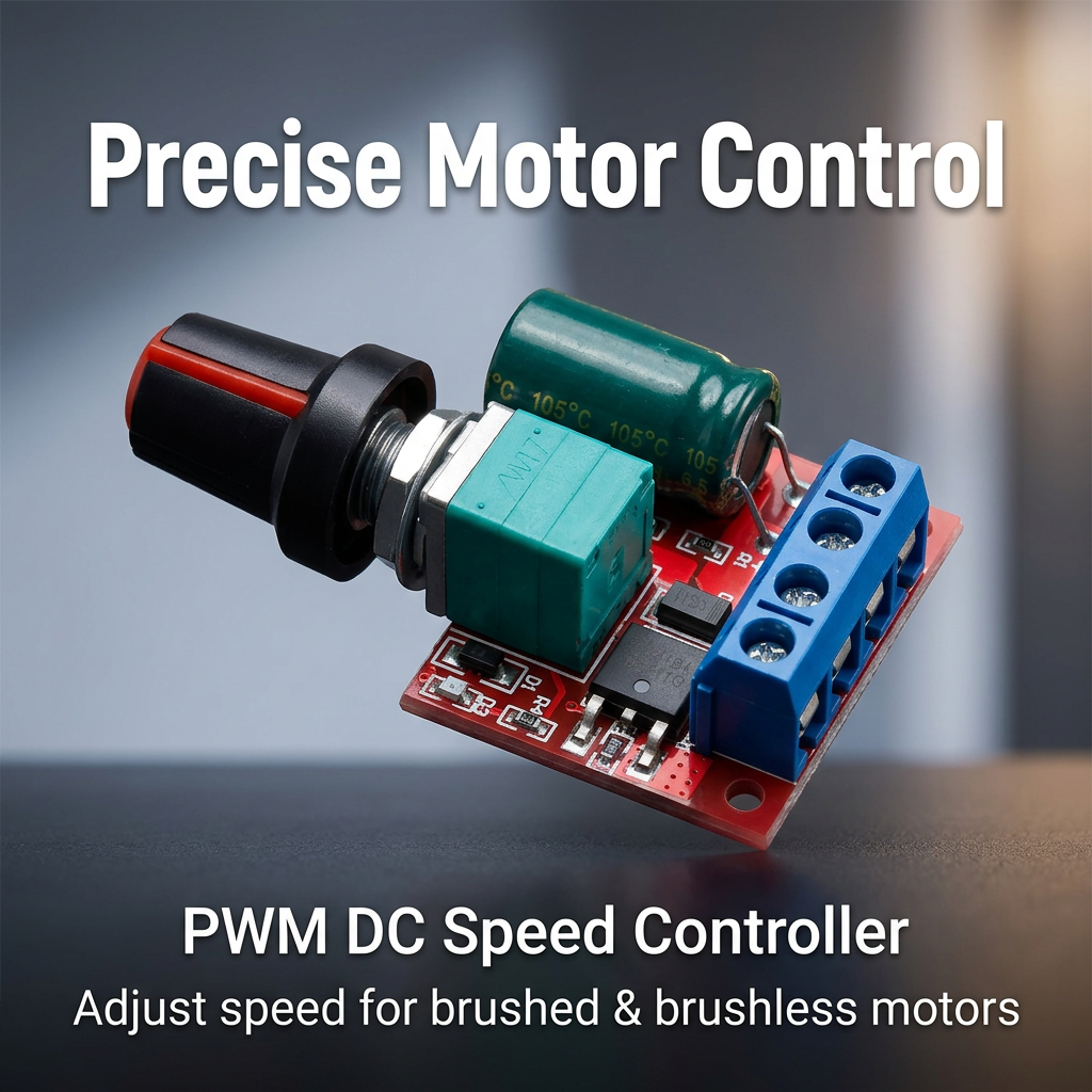 Adjustable Speed DC Motor Controller, High Power DC Motor Drive Module, DC Motor Governor Switch Function, 5V-35V Motor Speed Regulator Module