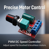 Adjustable Speed DC Motor Controller, High Power DC Motor Drive Module, DC Motor Governor Switch Function, 5V-35V Motor Speed Regulator Module