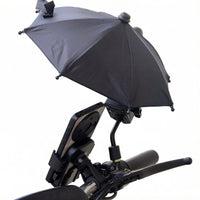 Electric Vehicle Rearview Mirror Clip Umbrella, Manual, UPF30+, 8 Ribs, Iron Frame