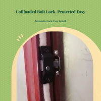 Coil Loaded Bolt Latch, Aluminum Alloy Sliding Door Lock, Frameless Balcony Bathroom Pane Security