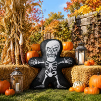 Halloween Skeleton Inflatable with Printed Bones Self-Supporting Skeleton Inflatable Compact Outdoor for Yard, Courtyard