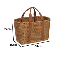 Woven Rattan Basket Long-Lasting Carrying Container Eco-Friendly