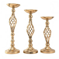 Twisted Iron Candle Holder Weighted Base Modern Metal Candle Holder Glossy