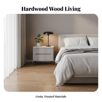 Nightstand with Drawers Modern Design Bedside Cabinet Space-Saving for Students