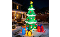 Inflatable Tree with Star Topper Indoor Christmas Inflatable Tree with Gift Boxes Holiday Decoration Outdoor for Yard, Patio